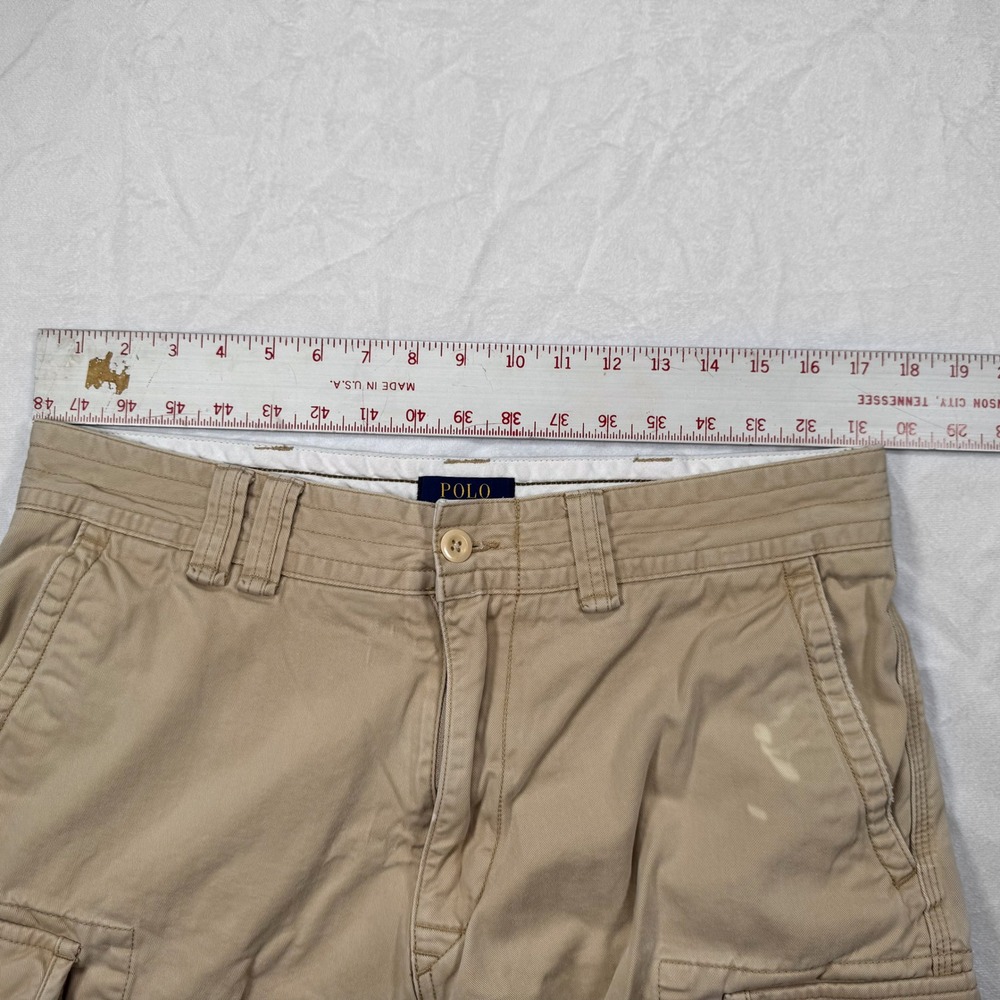POLO RALPH LAUREN Men's Size 34 Tan 100% Cotton Classic Polo Chino‎ Cargo Shorts - Picture 5 of 8